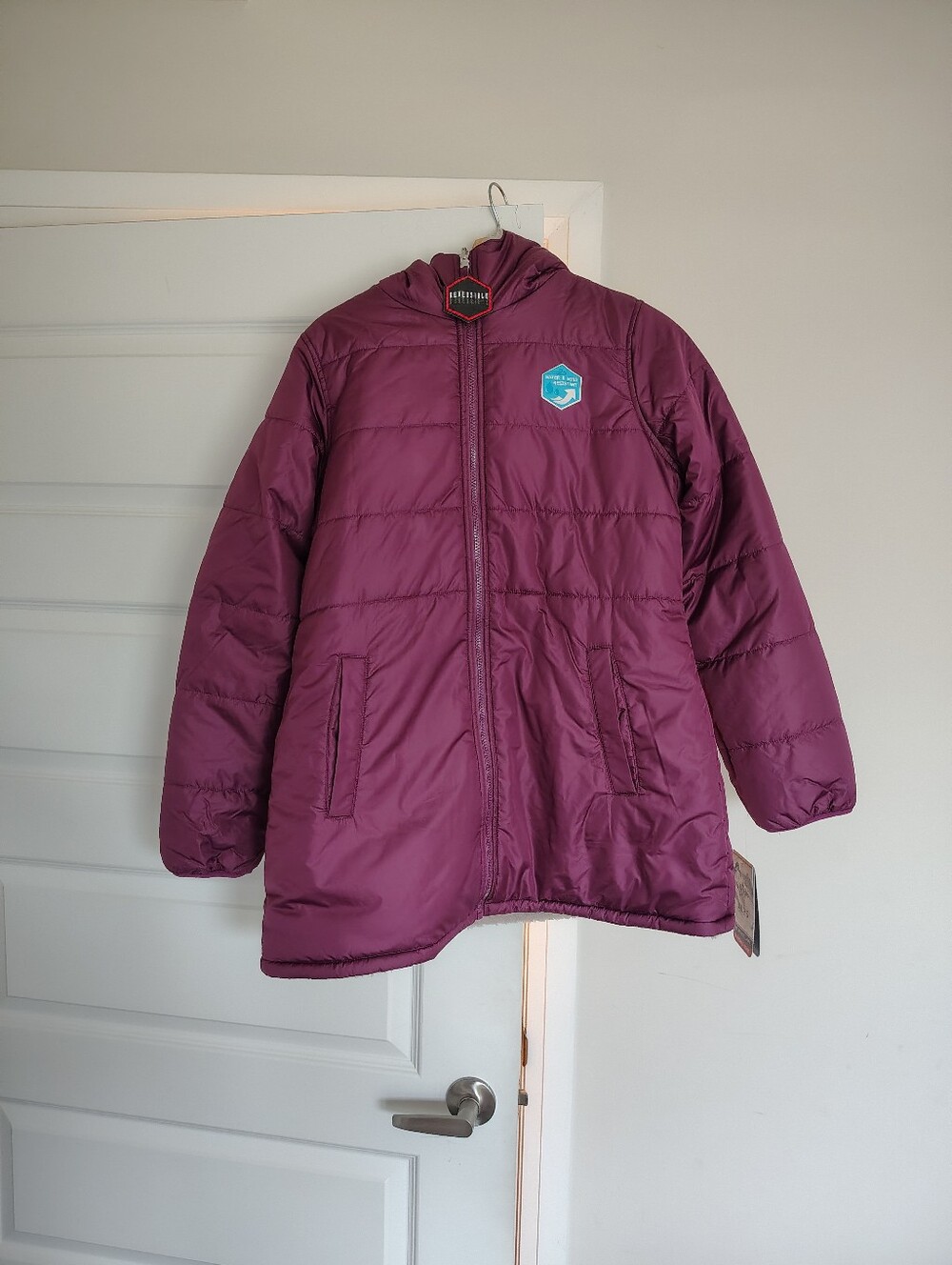 Women's Reversible Hooded Puffer Coat